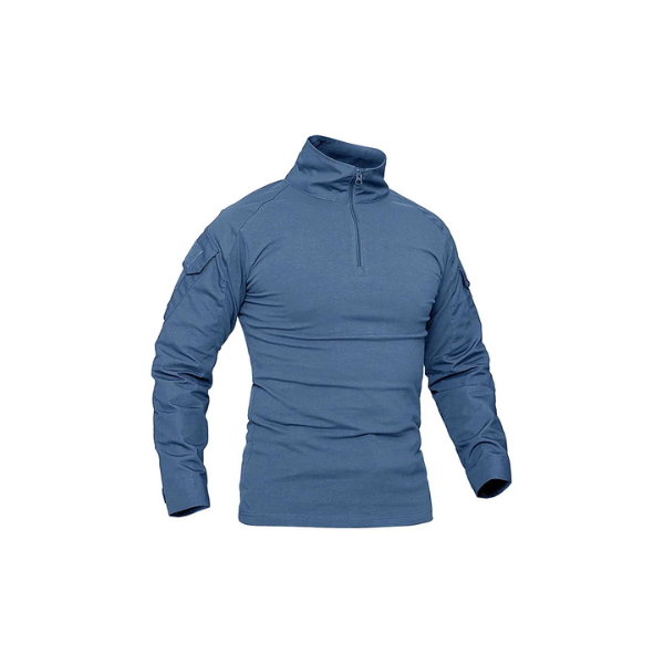 MAGCOMSEN Men's Long Sleeve Zipper Safari T-shirt