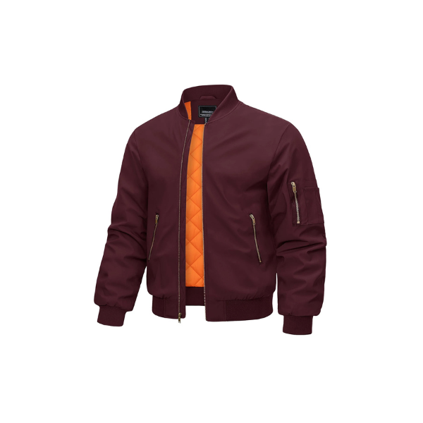 MAGCOMSEN Bomber Jacket Men Warm Zip Up