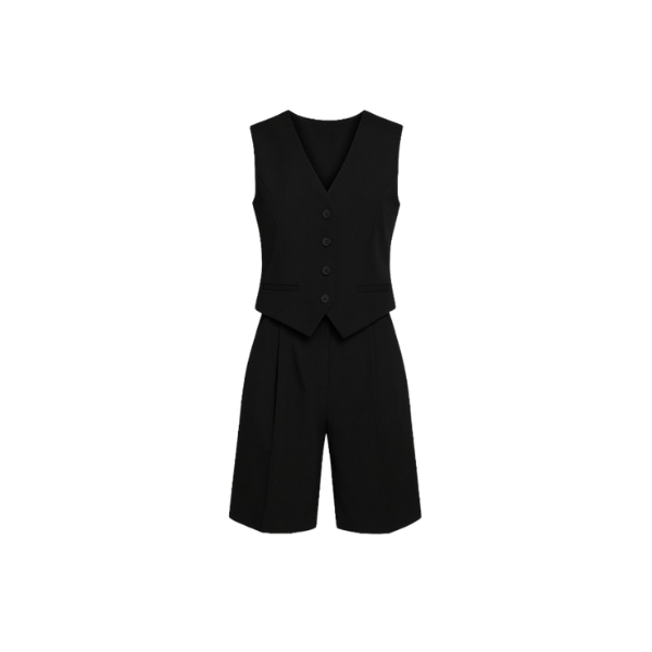 Wolfeel Summer Womem Chic Vest Shorts Suit Two-Piece Set Office Ladies Chic 2 Piece Sets Womens Outfits