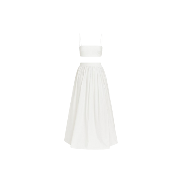 Wolfeel 100% Cotton Suspender Underwear Half Long Skirt Set Summer Beach Style Sexy Stylish Underwear Skirt Set Women's Clothing