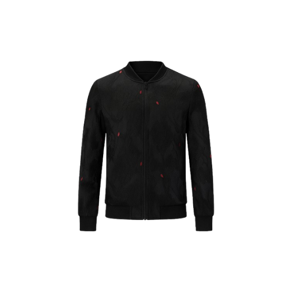 Men's Slim Fit Jacquard Bomber Jacket - Spring