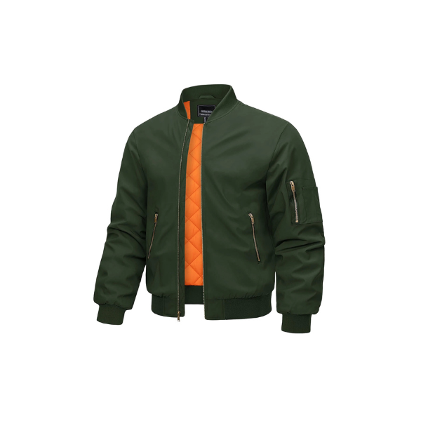 MAGCOMSEN Bomber Jacket Men Warm Zip Up