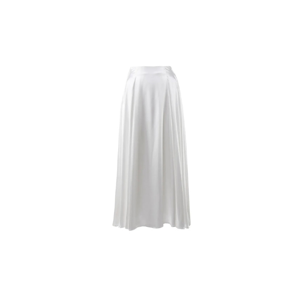 Wolfeel Elegant Satin Loose Women Skirt High Waist Maxi Skirts Streetwear Classic Long Skirt Fashion Female Black Skirt